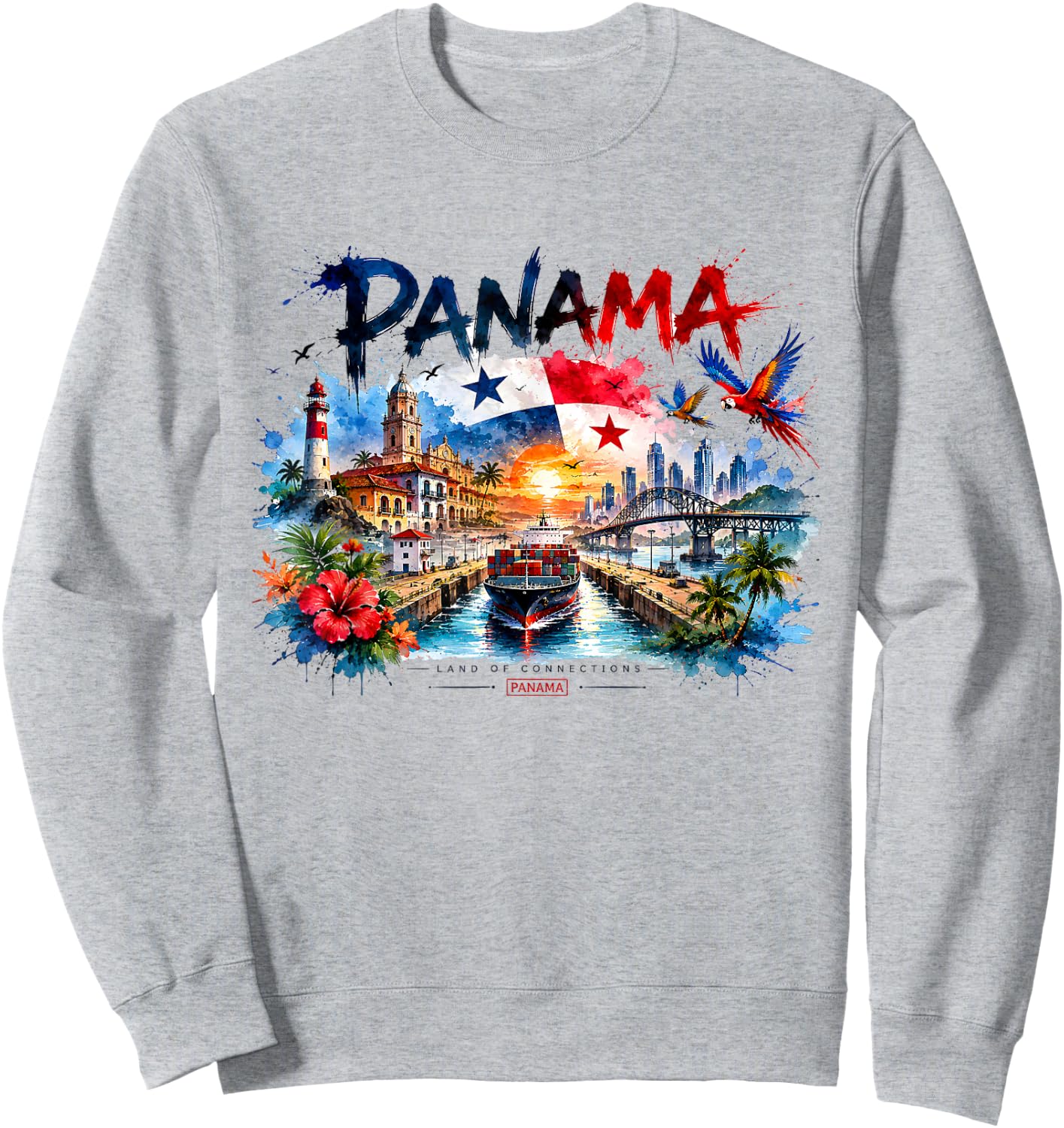 Panama Flag , Panamanian , Panama Flag Sweatshirt - Sweatshirt | Ash