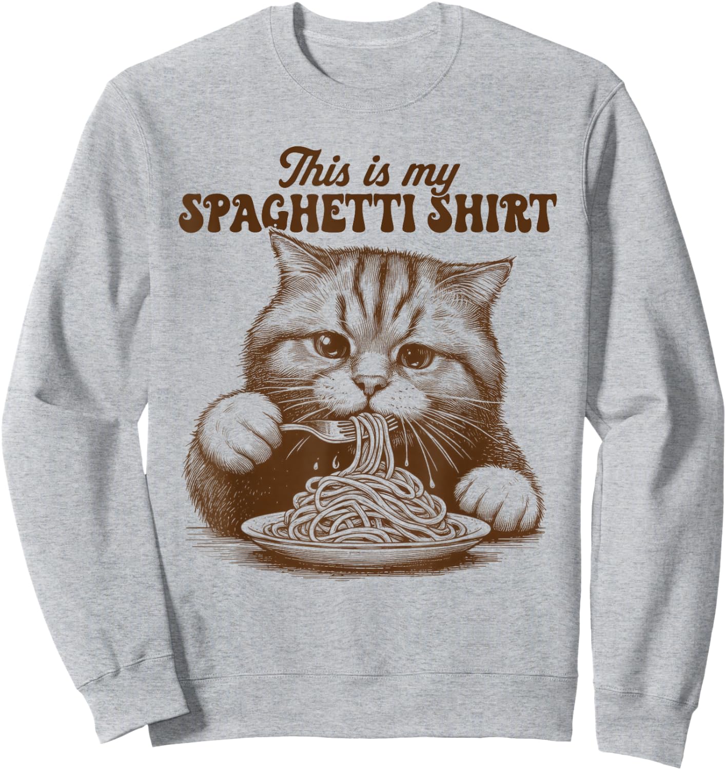 Spaghetti Pasta Cat Lover This Is My Spaghetti Italian Women Sweatshirt - Sweatshirt | Ash