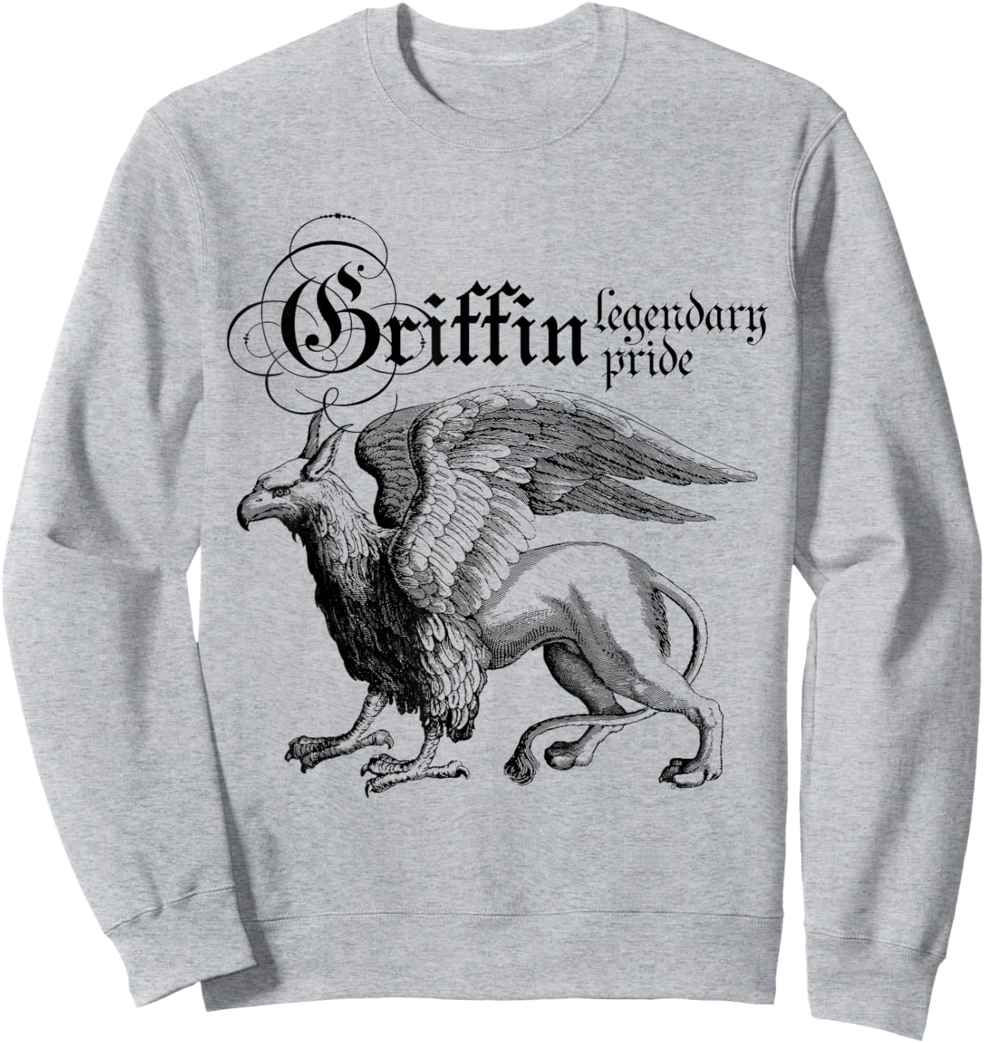 Griffin Legendary Pride, Mythical Welsh, Griffin Sweatshirt - Sweatshirt | Ash