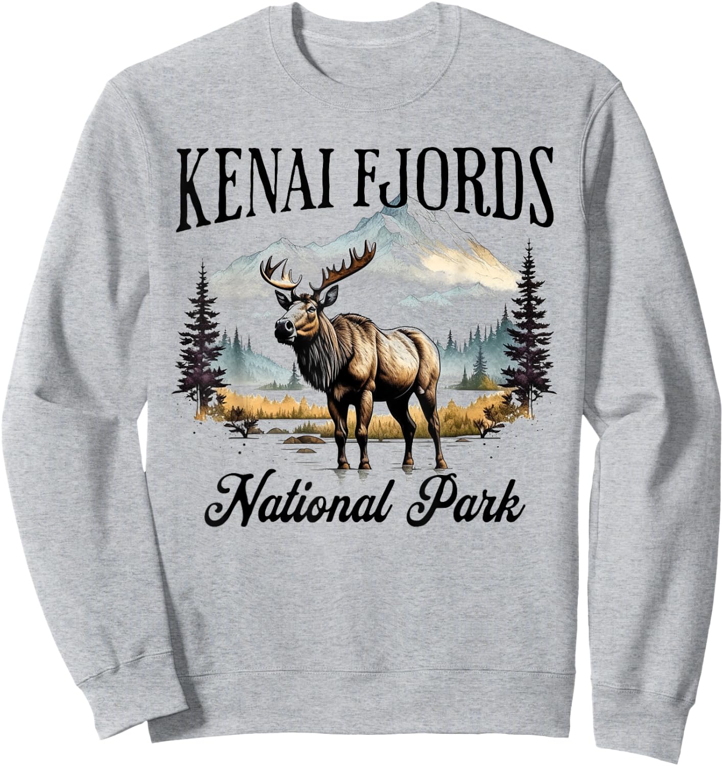 Kenai Fjords National Park Sweatshirt - Sweatshirt | Ash