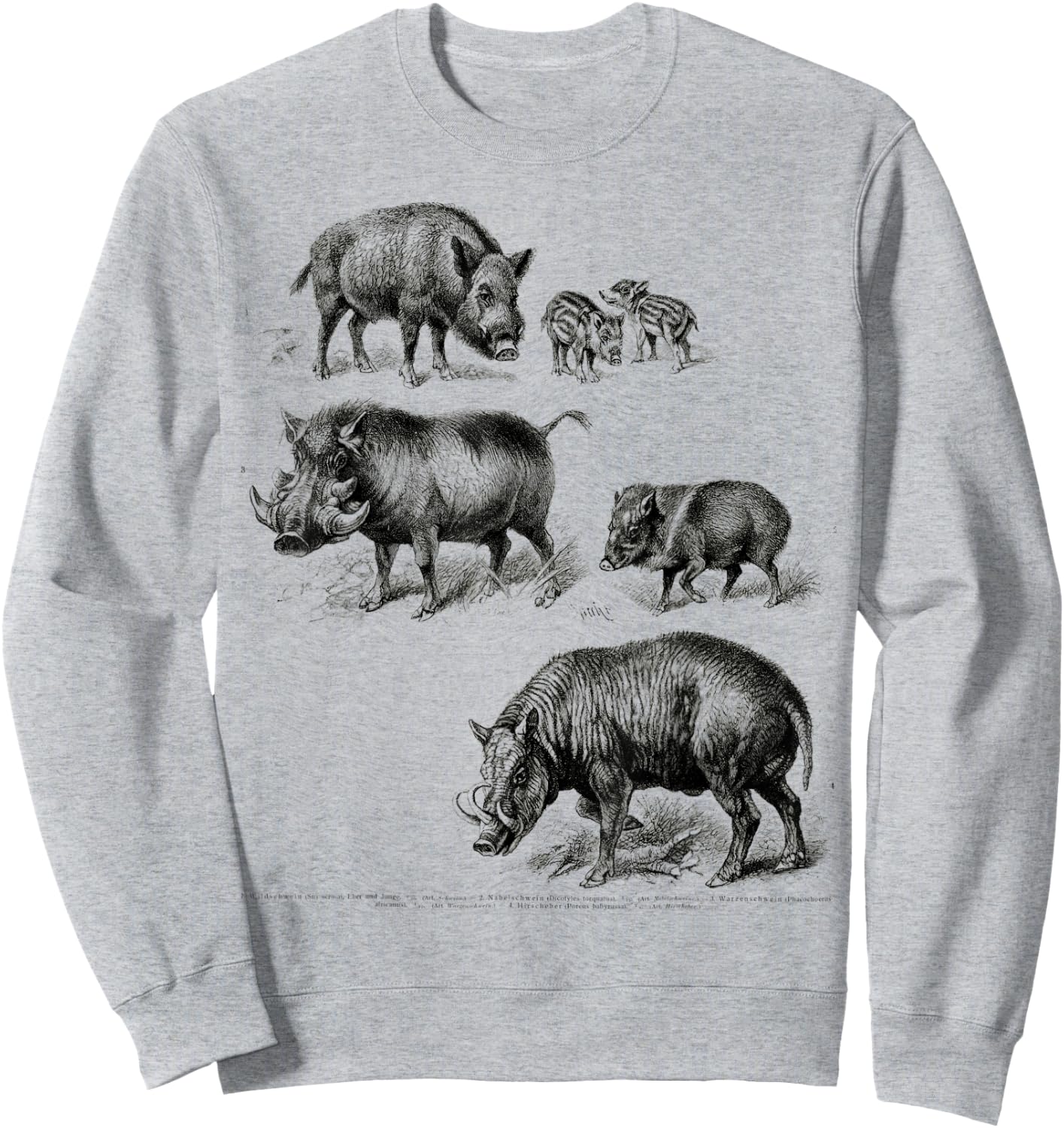 Boar Hunter Wild Pig Hunting Designs Vintage Boar Sweatshirt - Sweatshirt | Ash