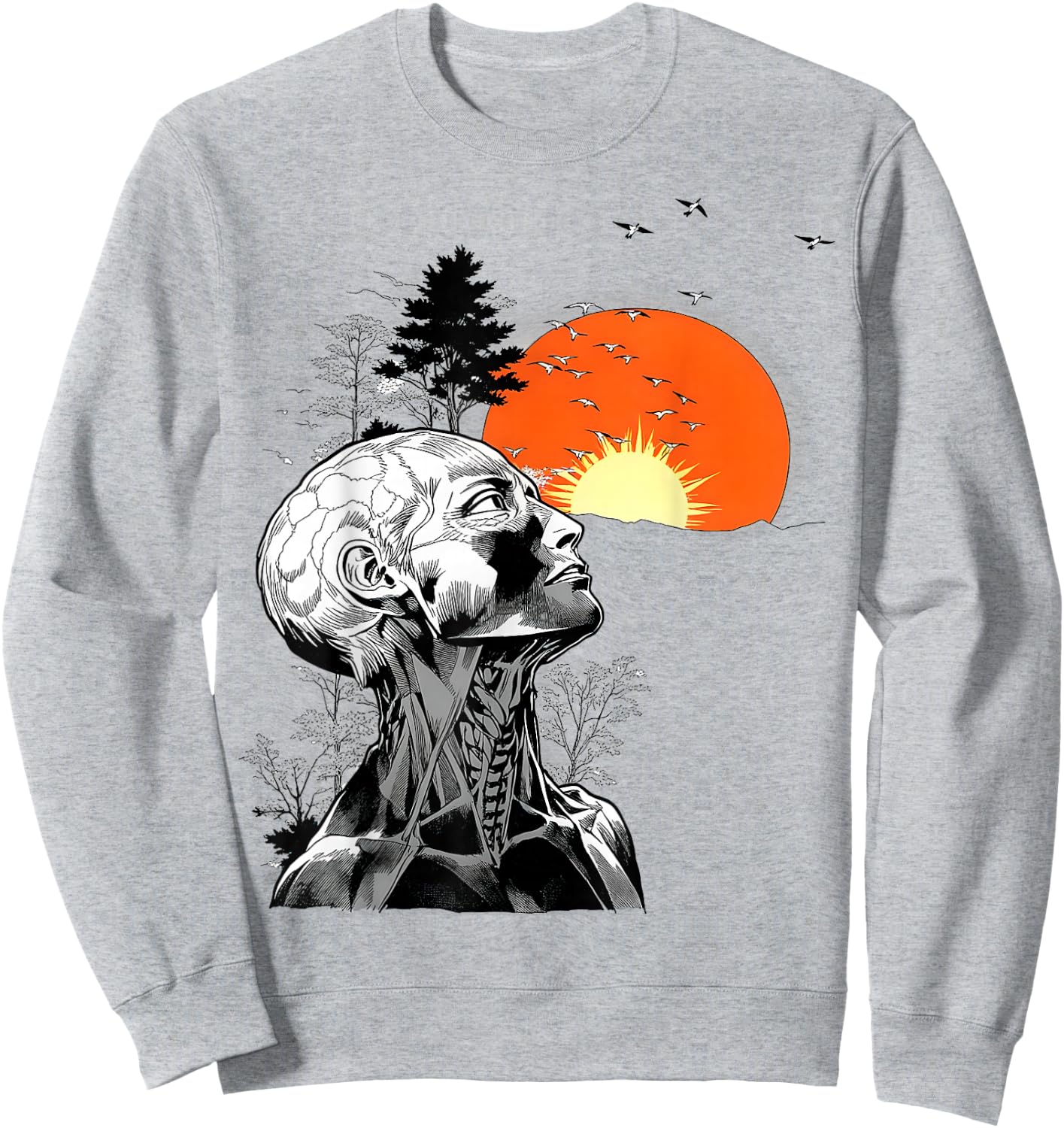 Graphic Human Tree of Mouth , white, S Sweatshirt - Sweatshirt | Ash
