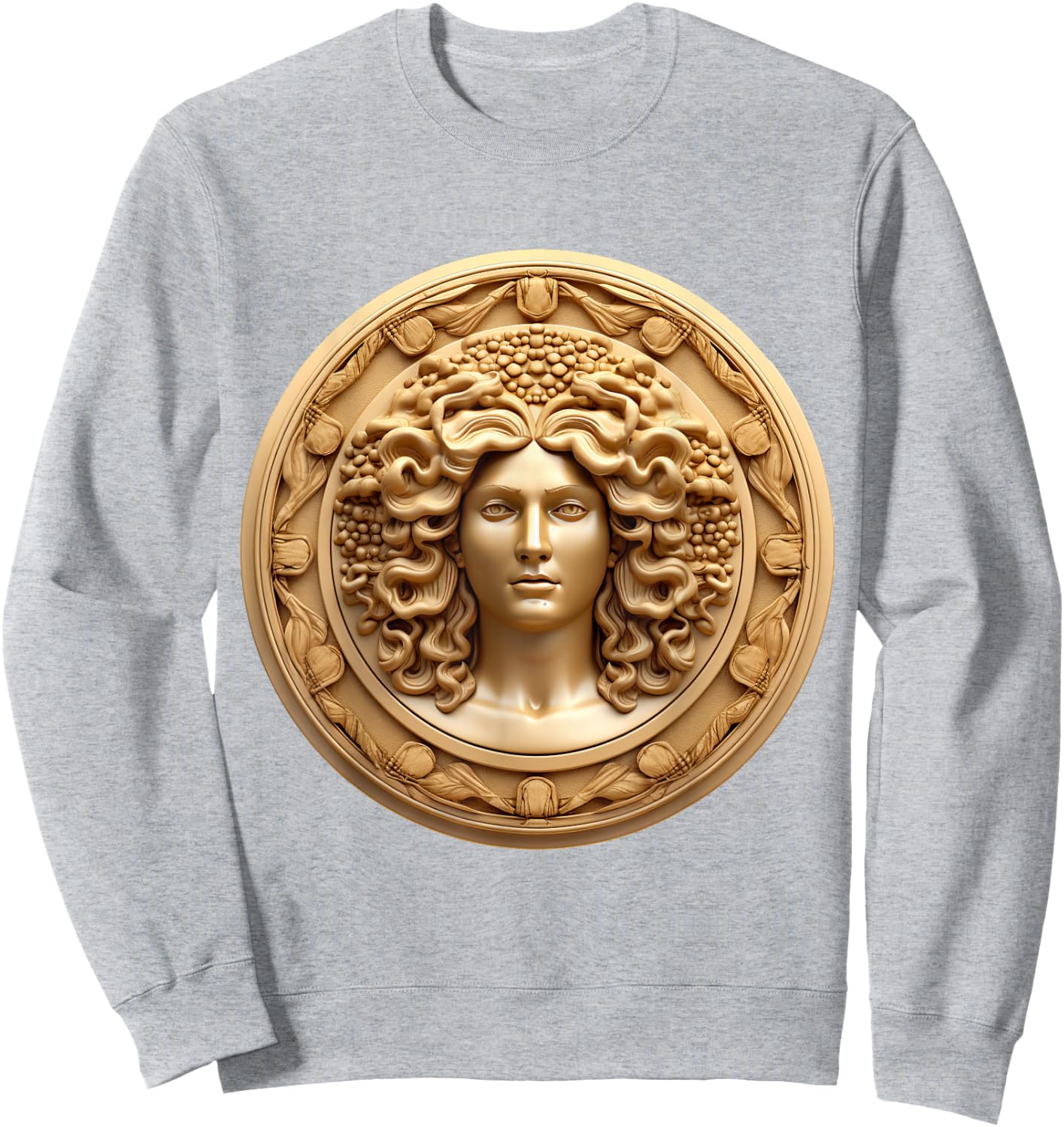 Medusahead Greek Mythology Ancient Snake Hair Sweatshirt - Sweatshirt | Ash