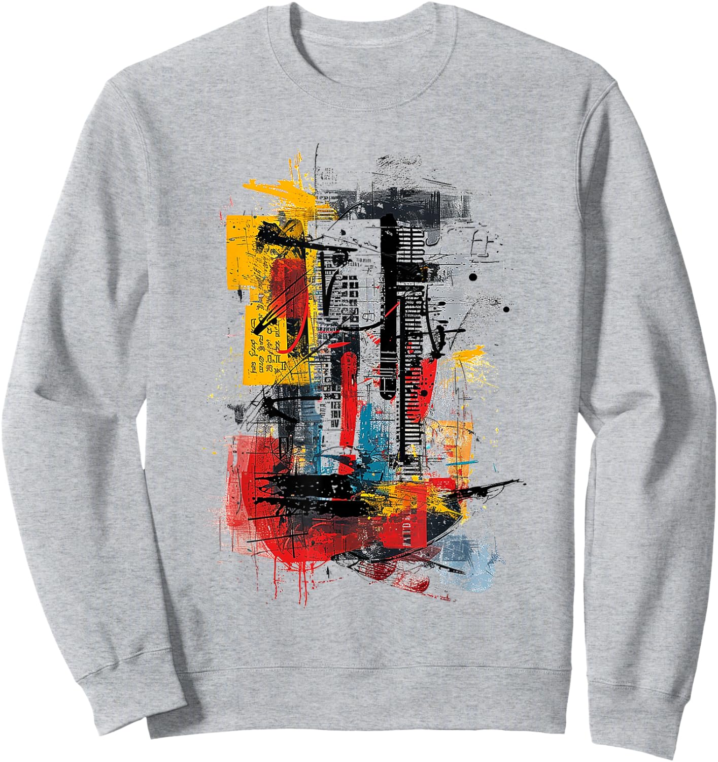 Abstract Art Pattern Drawing Illustration Painting , white, S Sweatshirt - Sweatshirt | Ash