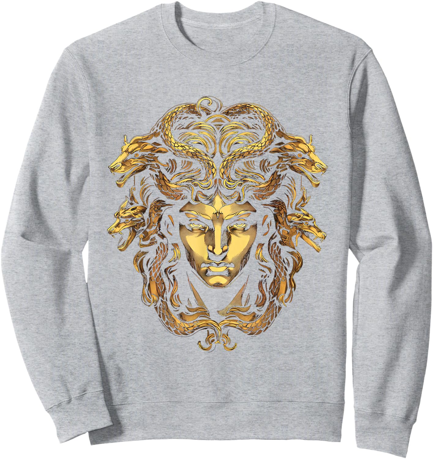 Medusa Head Greek Mythology Ancient Snake Hair Sweatshirt - Sweatshirt | Ash