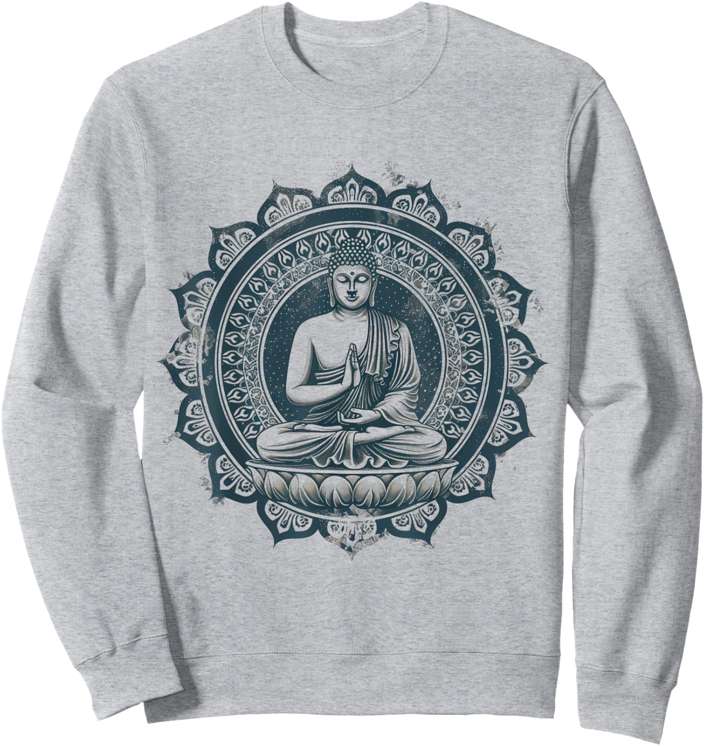 Meditation Zen Buddha Buddhist Zen Buddha Spiritual Hindu , black Sweatshirt - Sweatshirt | Ash