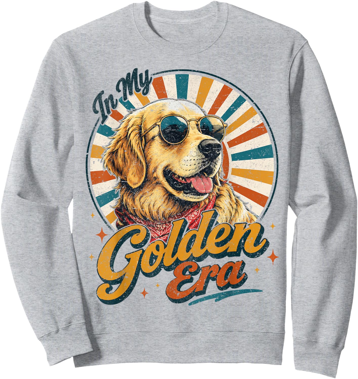 Golden Retriever in My Golden Era Retro Vintage Dog Lover Sweatshirt - Sweatshirt | Ash