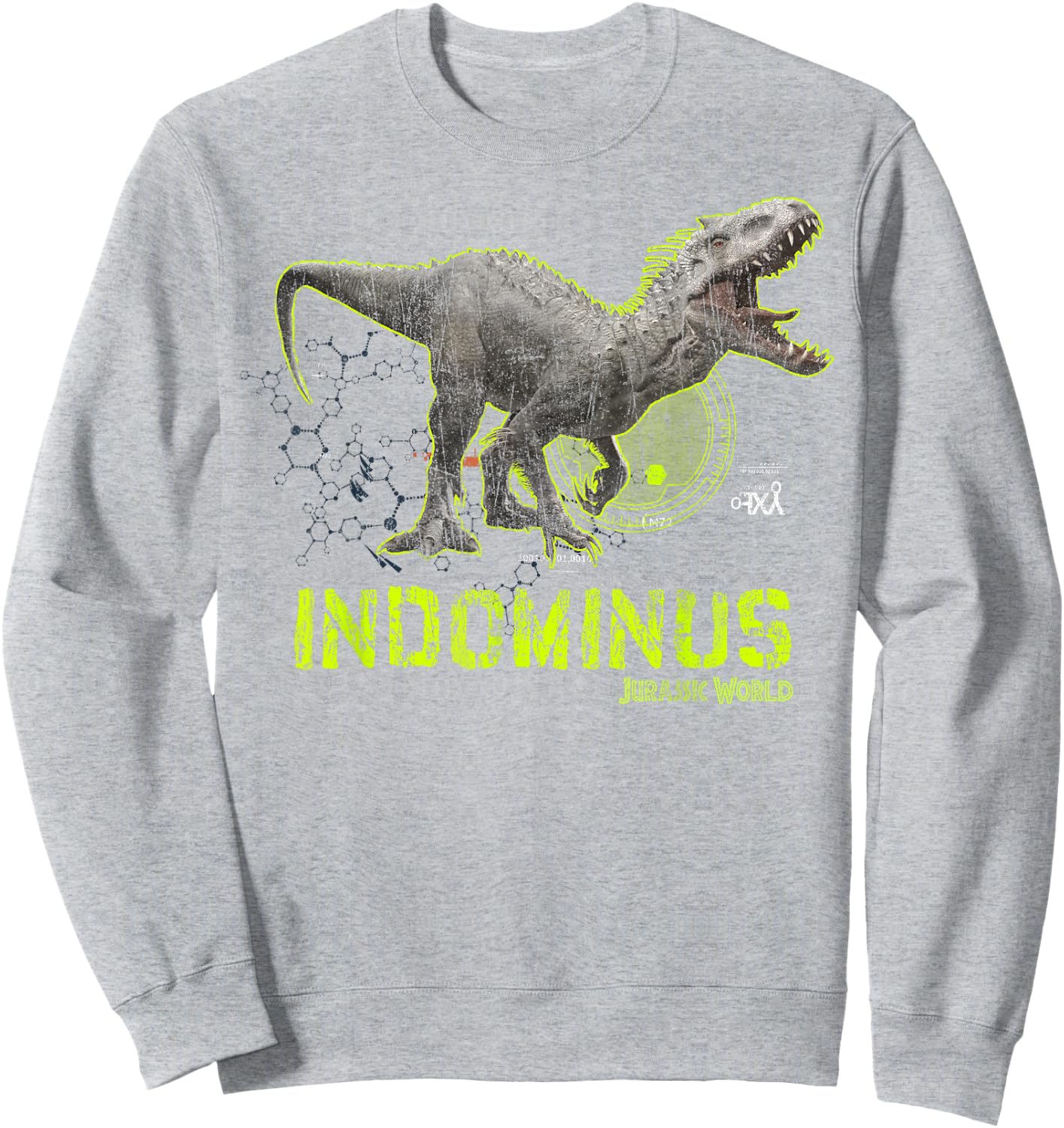 Jurassic World Indominus Rex DNA Tech Sweatshirt - Sweatshirt | Ash