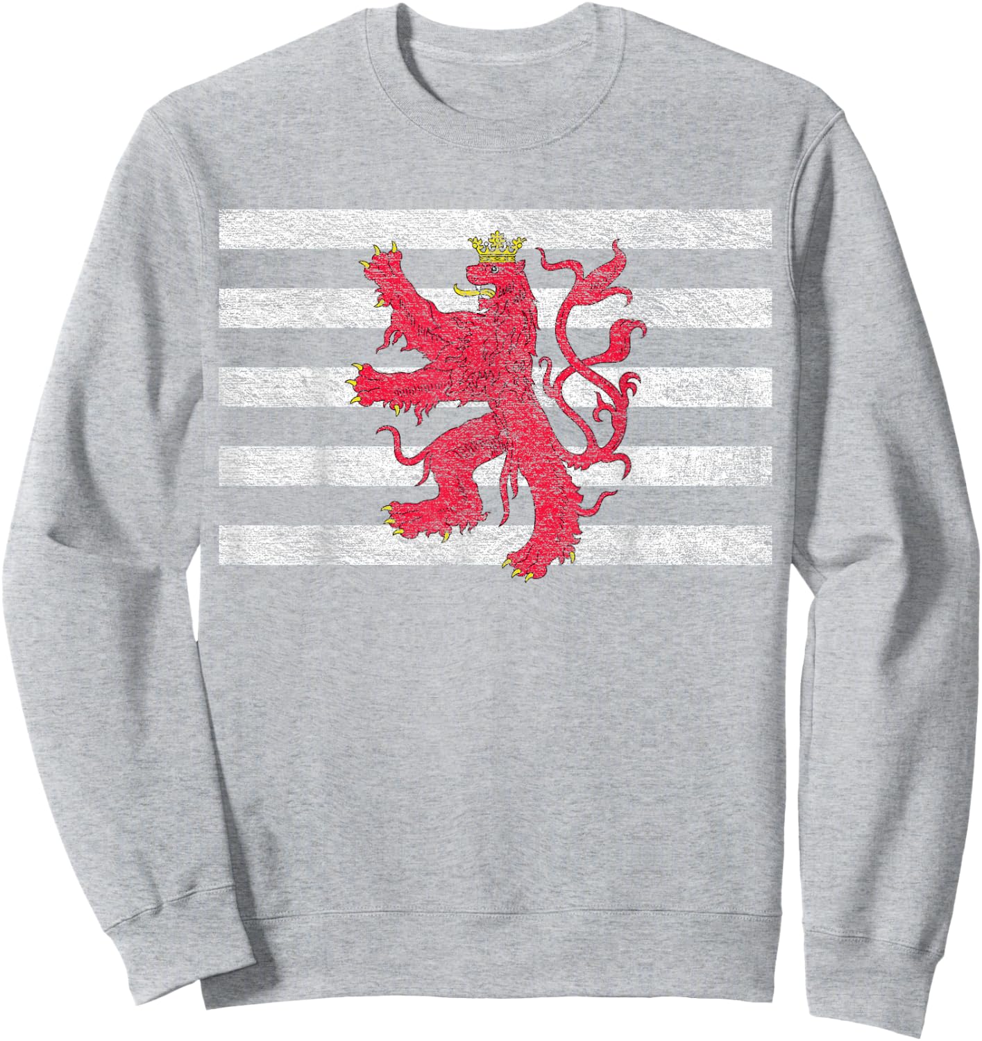 Luxembourg Flag Red Lion Ensign Version Sweatshirt - Sweatshirt | Ash