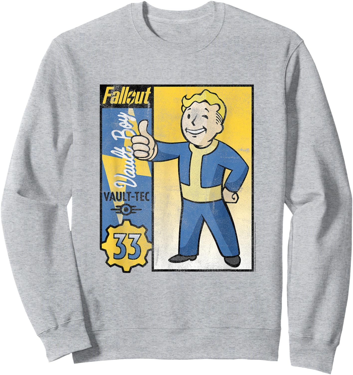 Fallout TV Series Vault-Tec Trading Card , White Sweatshirt - Sweatshirt | Ash