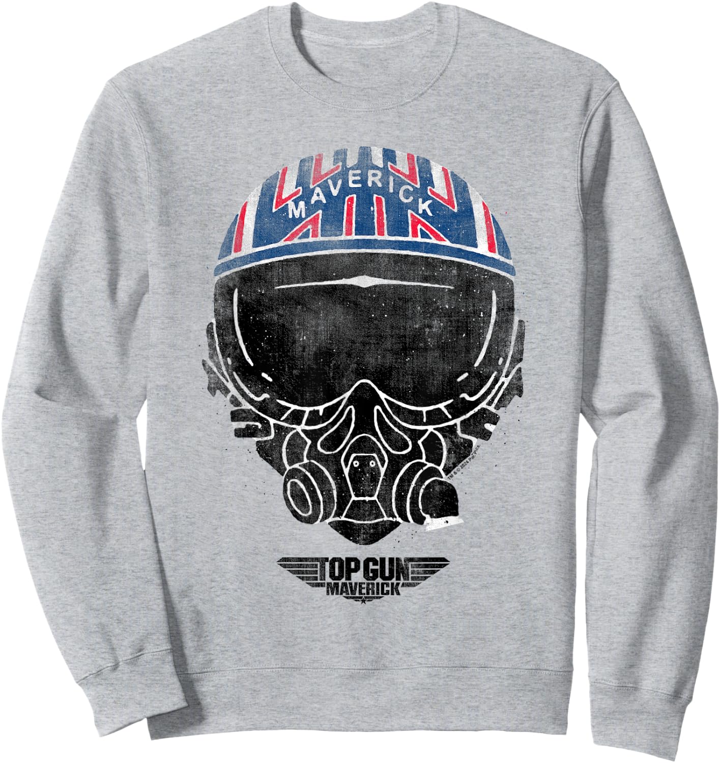 Top Gun Maverick Helmet , grey, S Sweatshirt - Sweatshirt | Ash