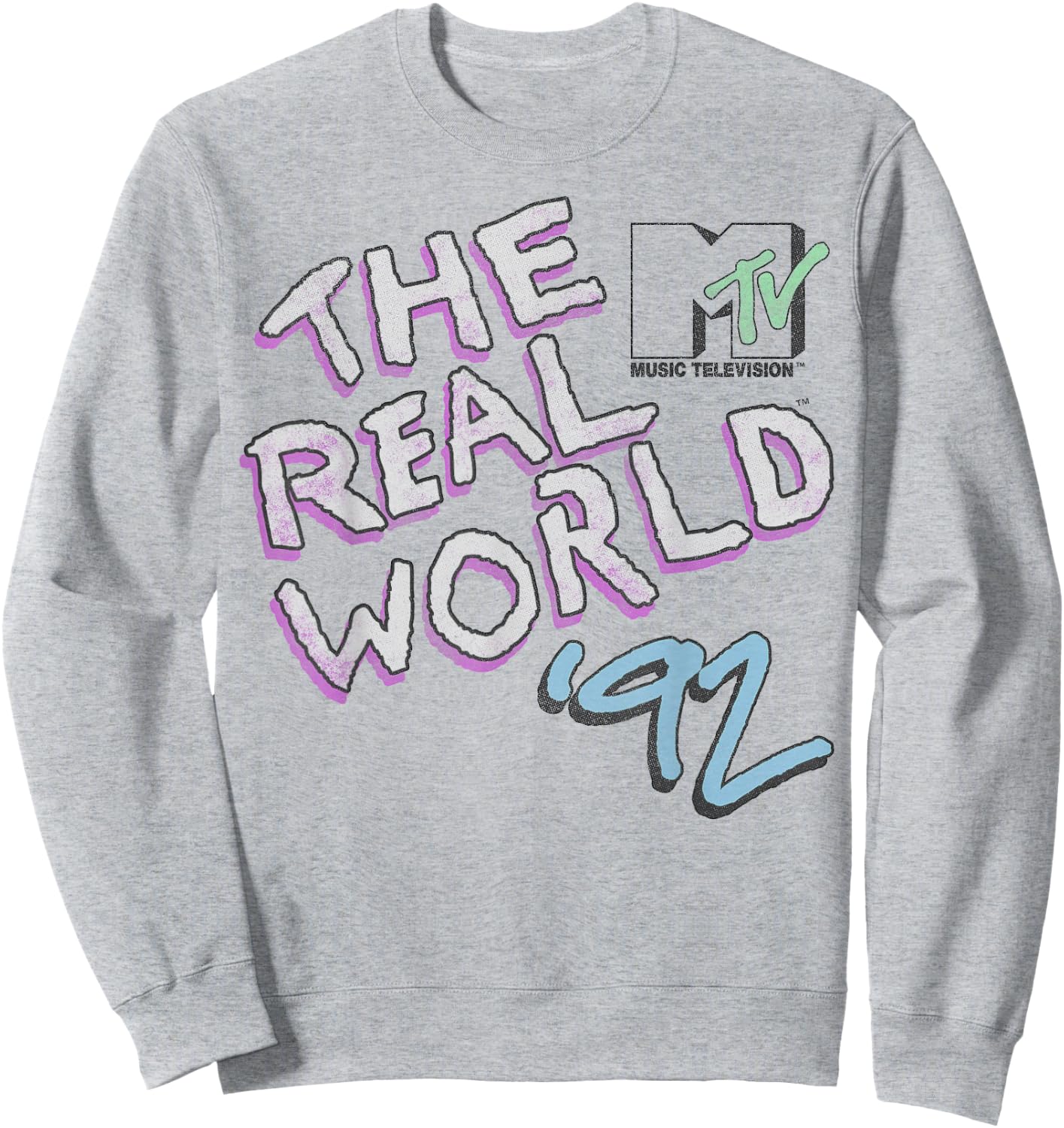 MTV The Real World '92 Vintage Logo Sweatshirt - Sweatshirt | Ash