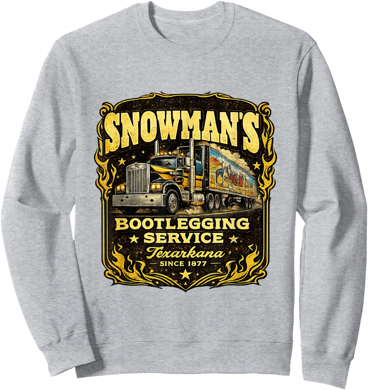 Snowman's Bootlegging Service Texarkana to Atlanta Sweatshirt - Sweatshirt | Ash