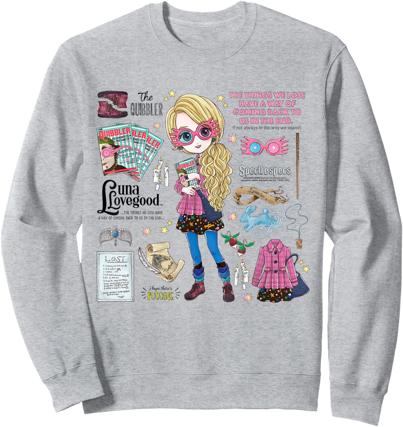 Harry Potter Everything That is Luna Lovegood Small Sweatshirt - Sweatshirt | Ash