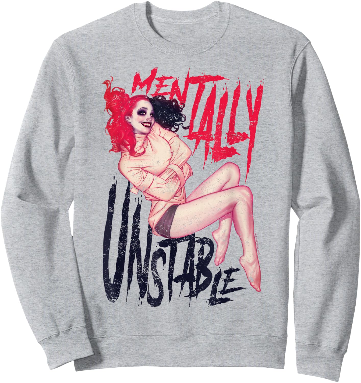 Batman Harley Quinn Mentally Unstable Sweatshirt - Sweatshirt | Ash