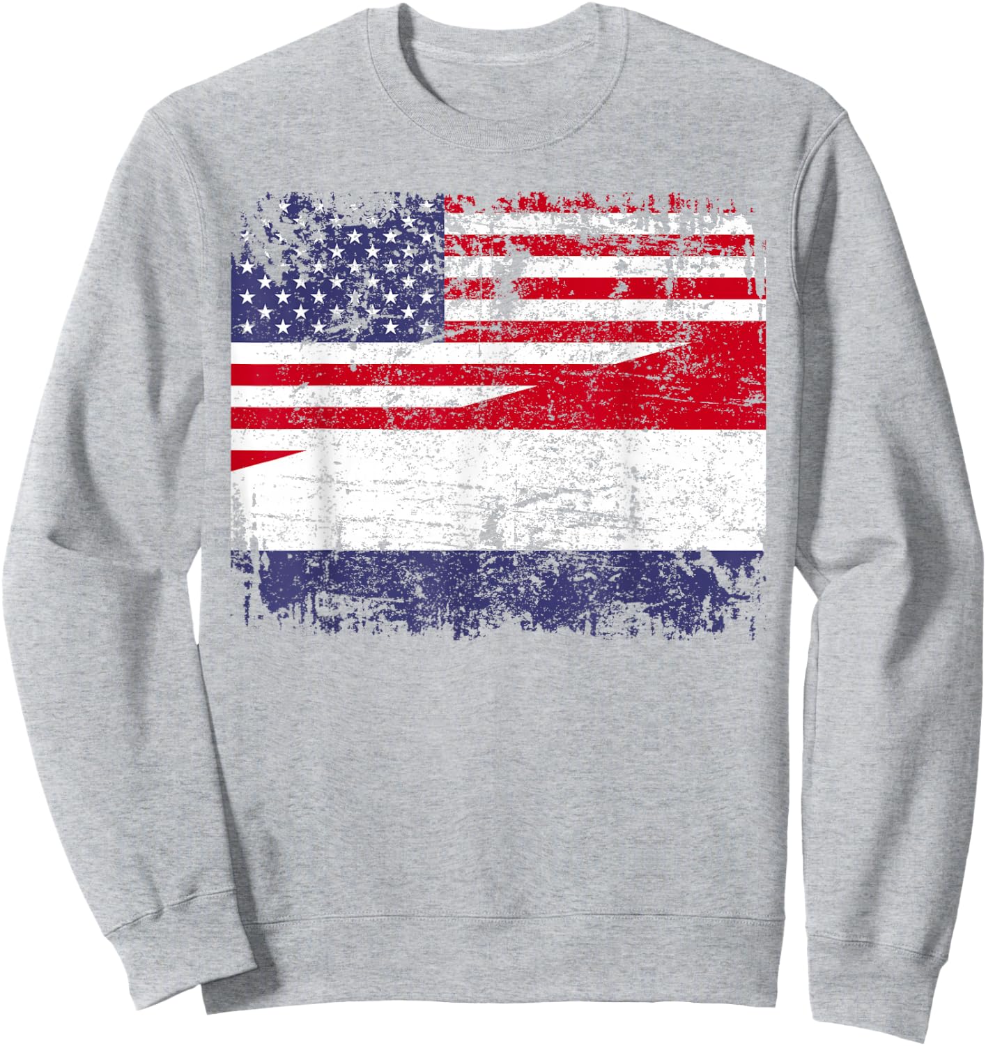 Dutch Roots | Half American Flag | Netherlands Sweatshirt - Sweatshirt | Ash