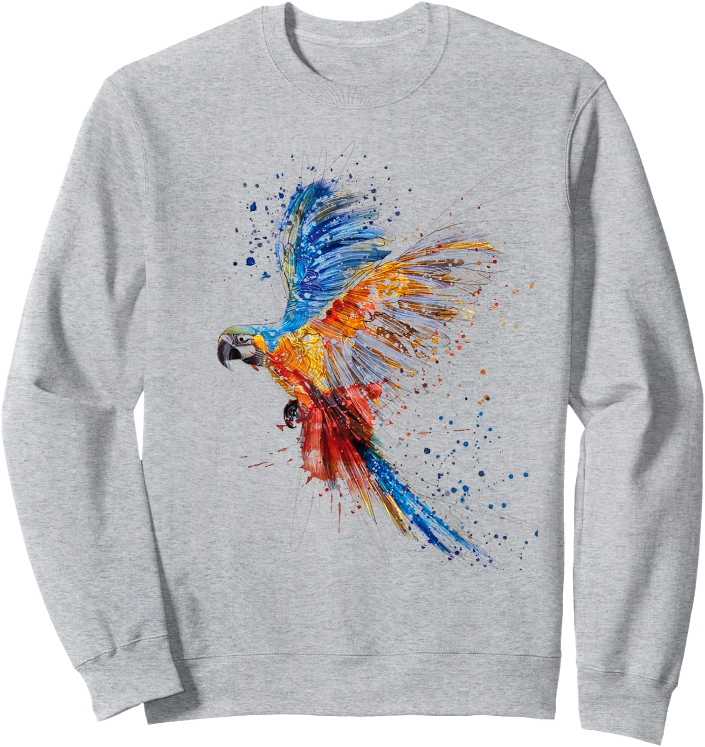 Parrot , Parrot for Kids, Parrot Girl, Parrot Lovers , White Sweatshirt - Sweatshirt | Ash