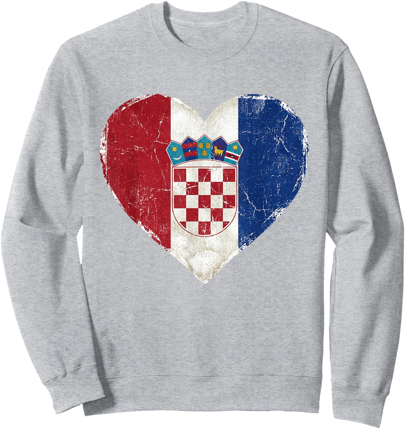 Croatia Hrvatska Flag Zagreb Croatian Jersey Retro Sweatshirt - Sweatshirt | Ash