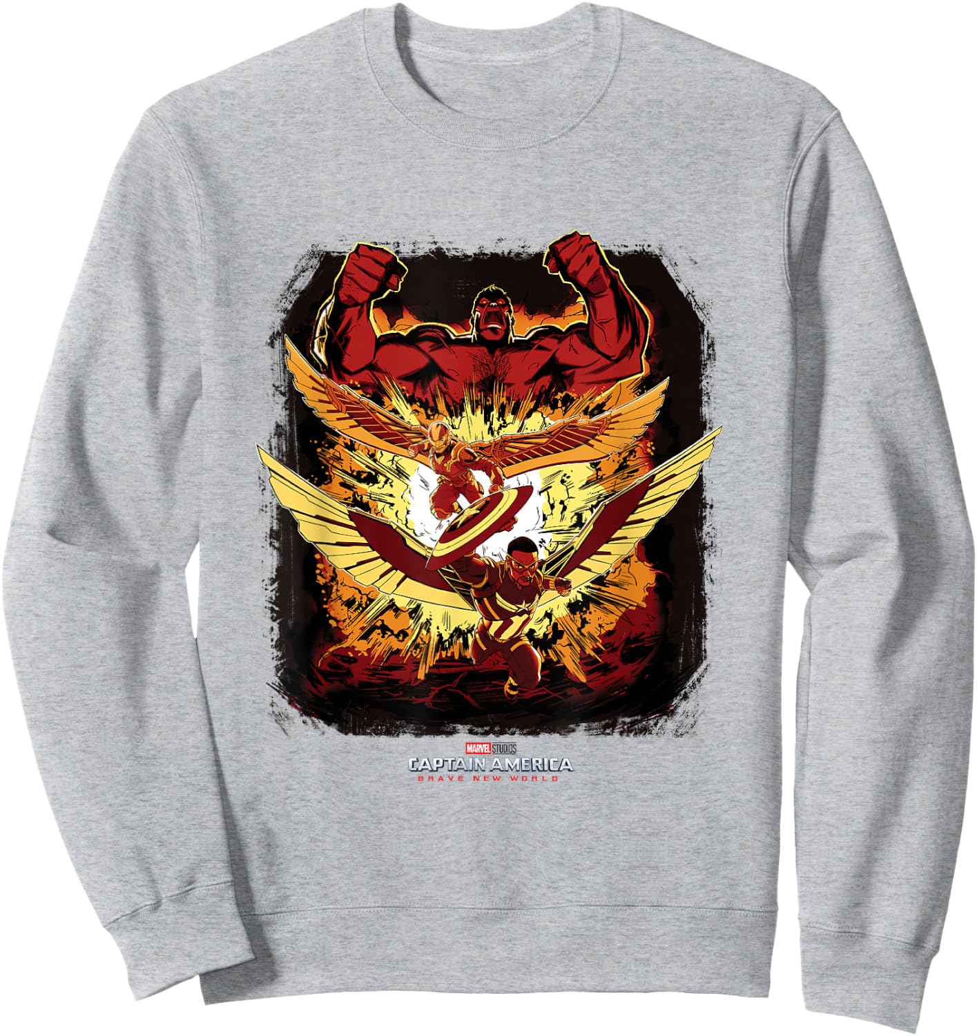 Marvel Captain America: Brave New World Heroes VS Red Hulk Sweatshirt - Sweatshirt | Ash