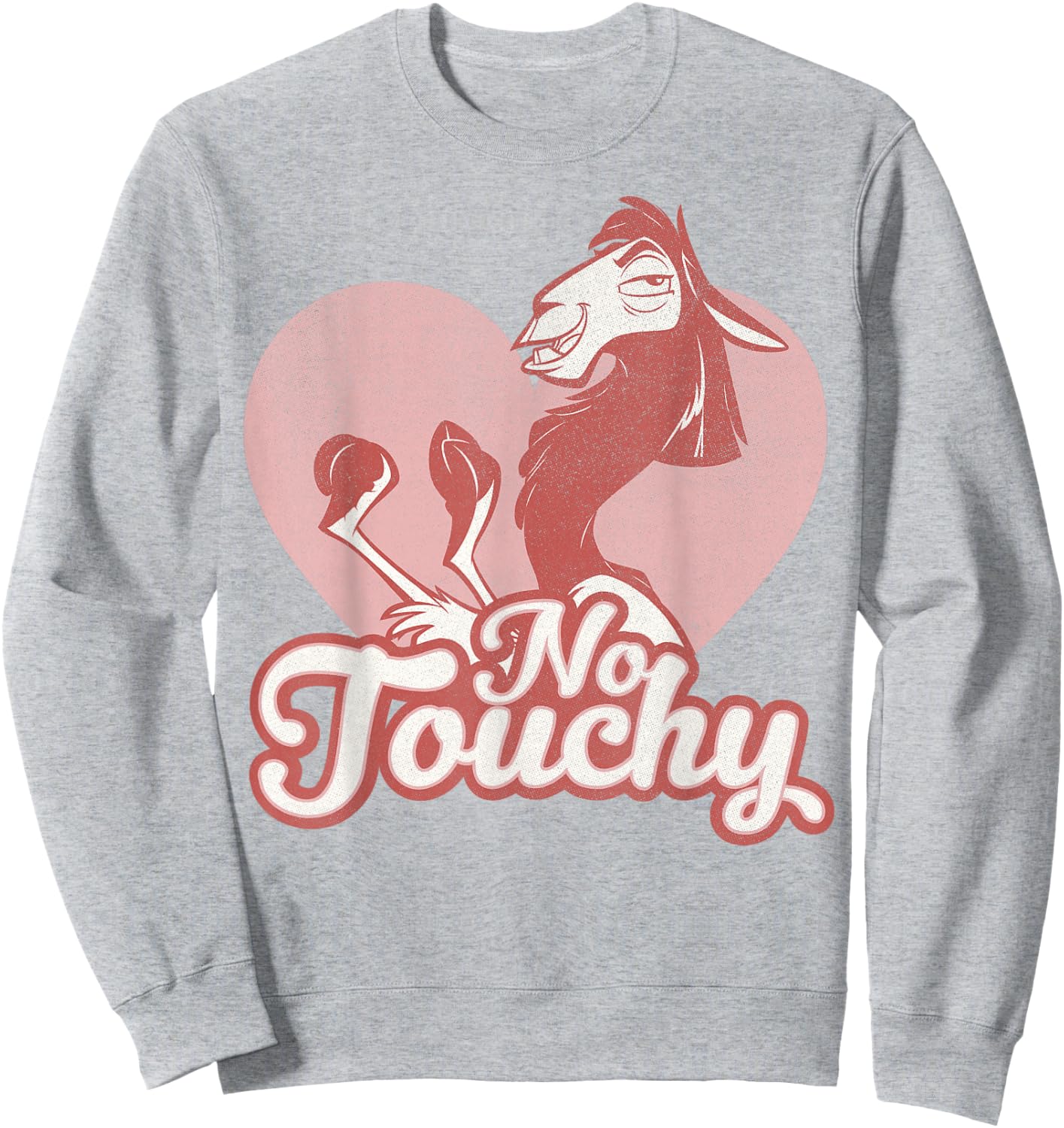 Disney The Emperor's New Groove Valentine's Day No Touchy Sweatshirt - Sweatshirt | Ash