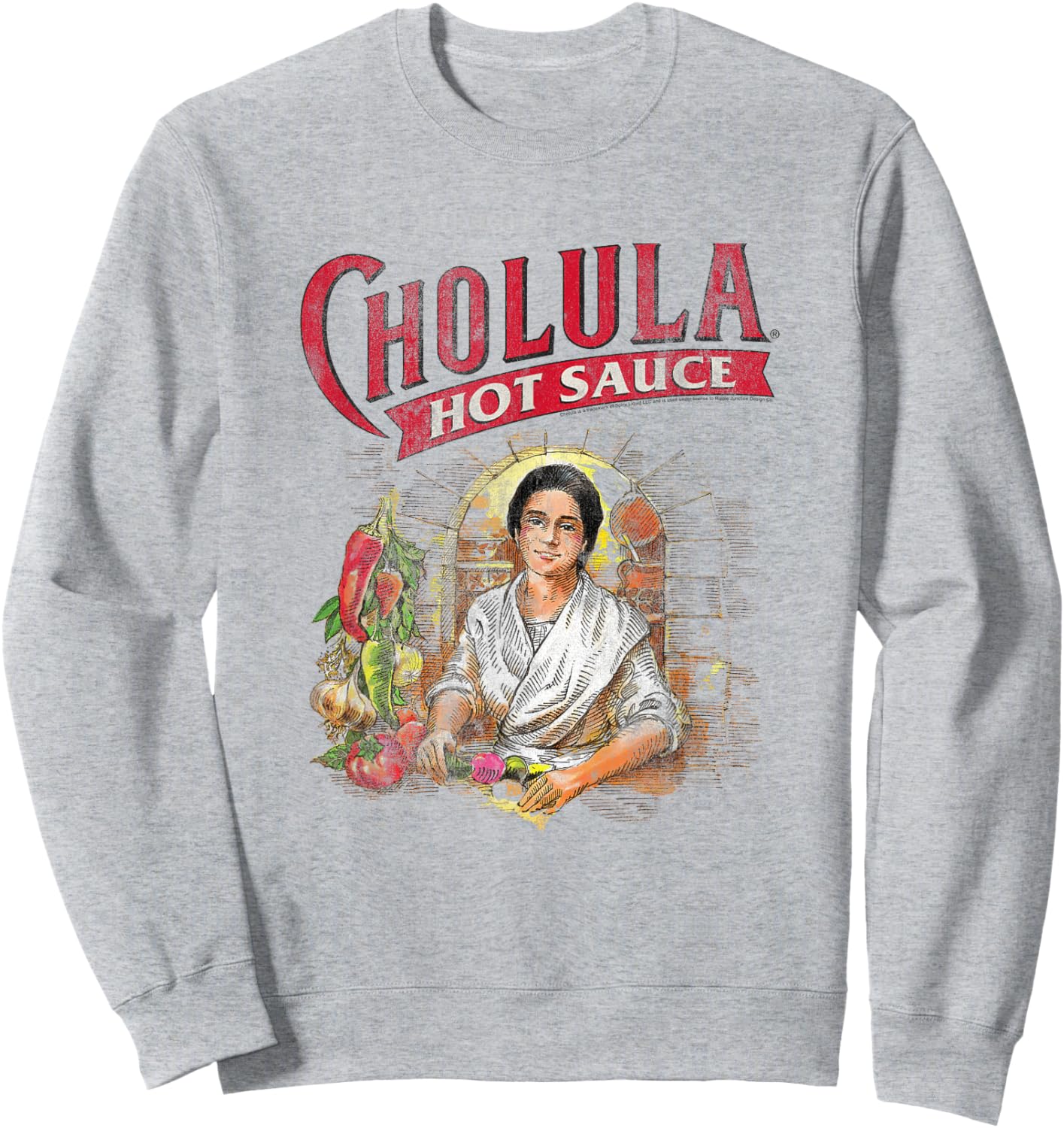 Ripple Junction x Cholula Mother Of Spices Hot Sauce , white, S Sweatshirt - Sweatshirt | Ash