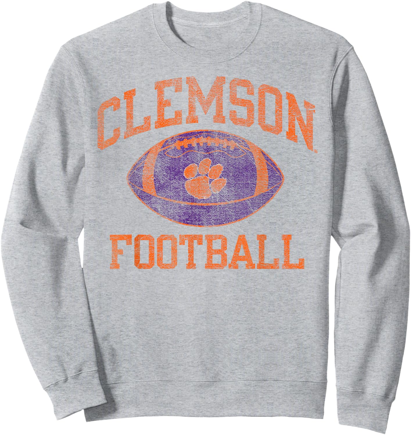 Clemson Tigers Football Intensity White Officially Licensed Sweatshirt - Sweatshirt | Ash