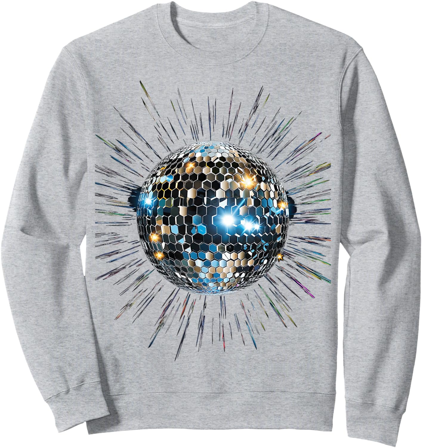 Discoball Vintage Retro House Disco Ball Cool Party , White Sweatshirt - Sweatshirt | Ash