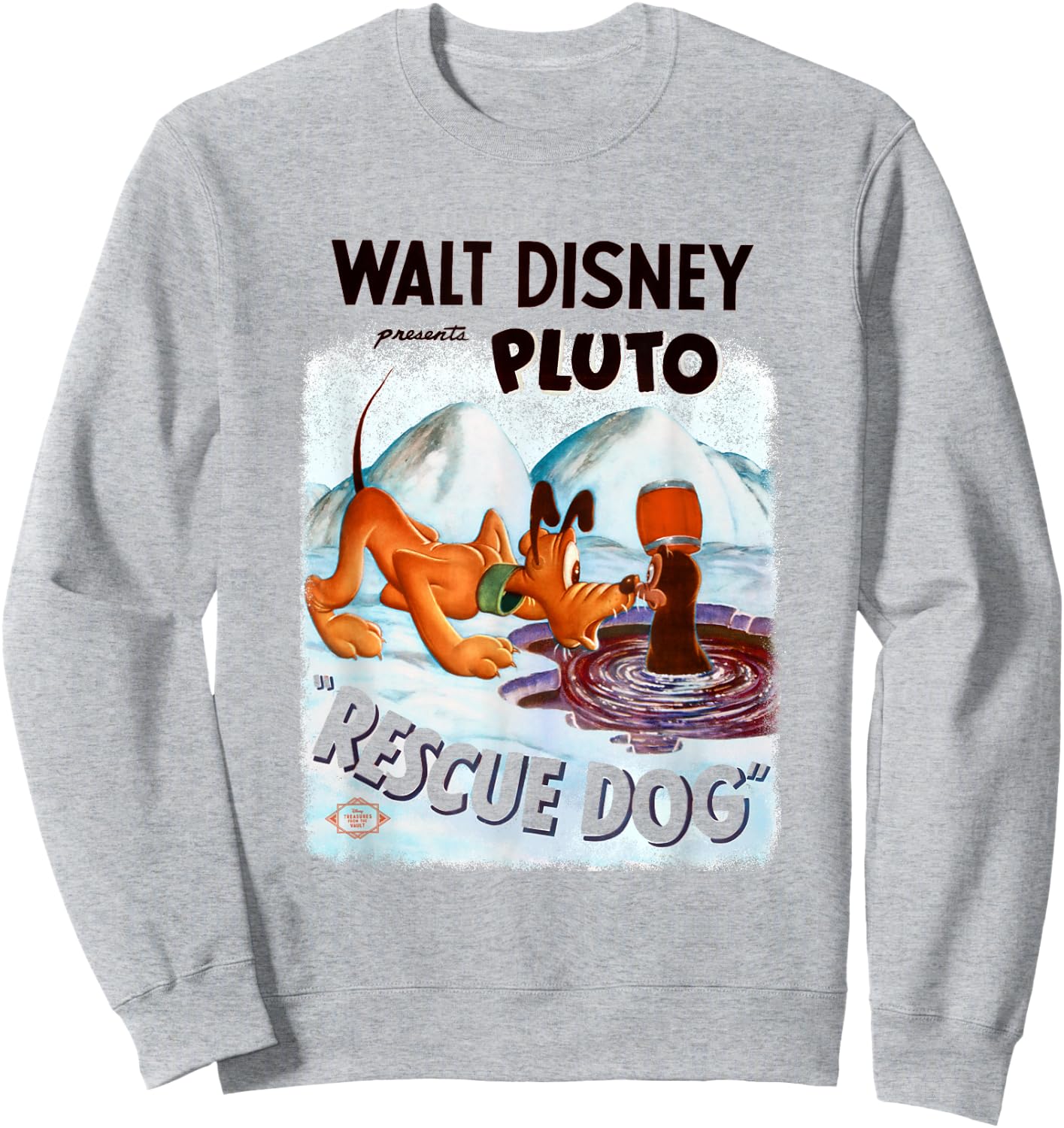 Disney Pluto Rescue Dog Salty the Seal Retro Vintage Classic Sweatshirt - Sweatshirt | Ash
