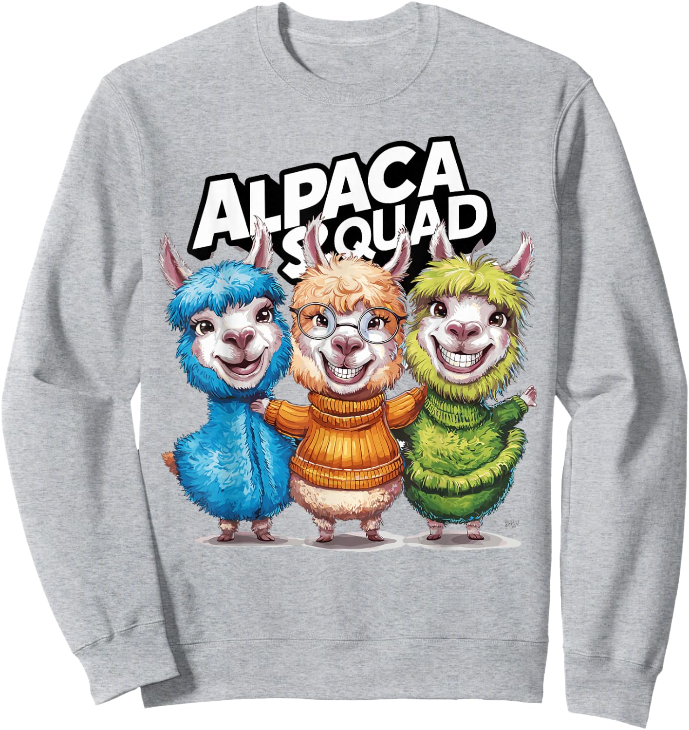Alpaca Squad Design for Alpaca Lover Stuff | Kids Alpaca Sweatshirt - Sweatshirt | Ash