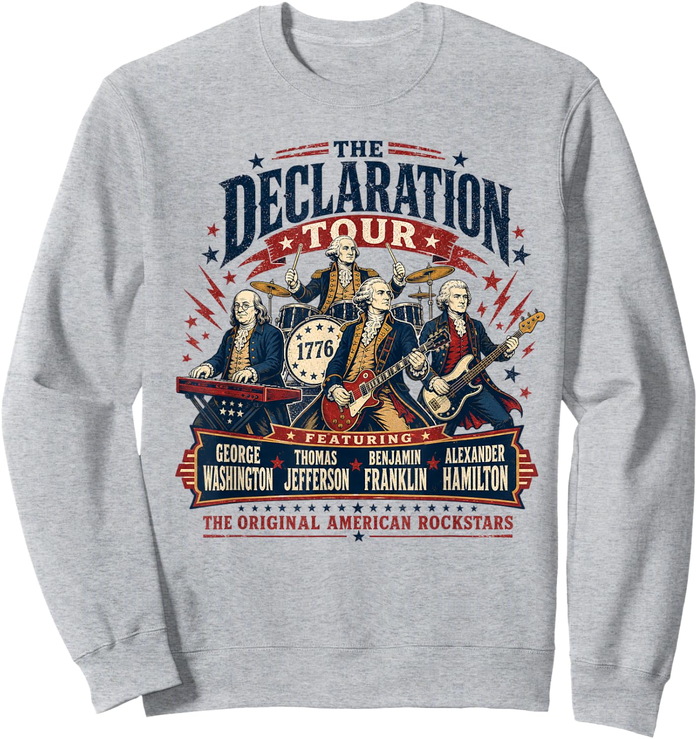 The Declaration Tour Original American Rockstars Sweatshirt - Sweatshirt | Ash