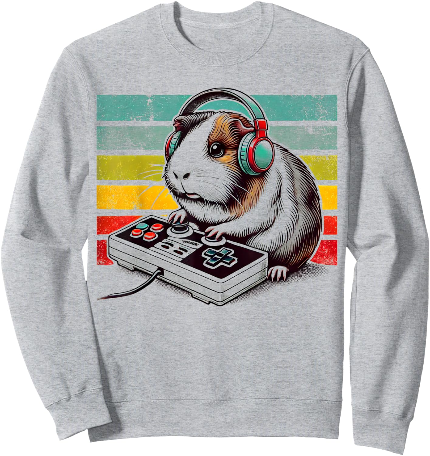 Guinea Pig Gamer - Video Gaming Animal Rodent Lover Sweatshirt - Sweatshirt | Ash