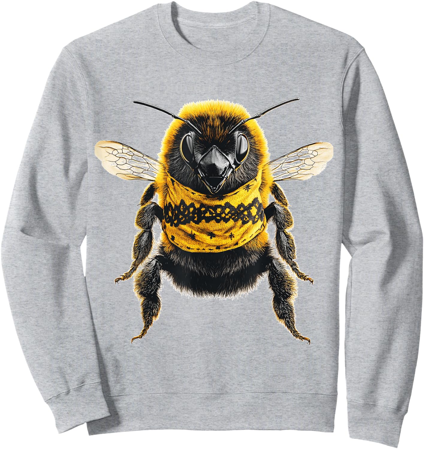 Bee Animal Motif Art Bee Sweatshirt - Sweatshirt | Ash