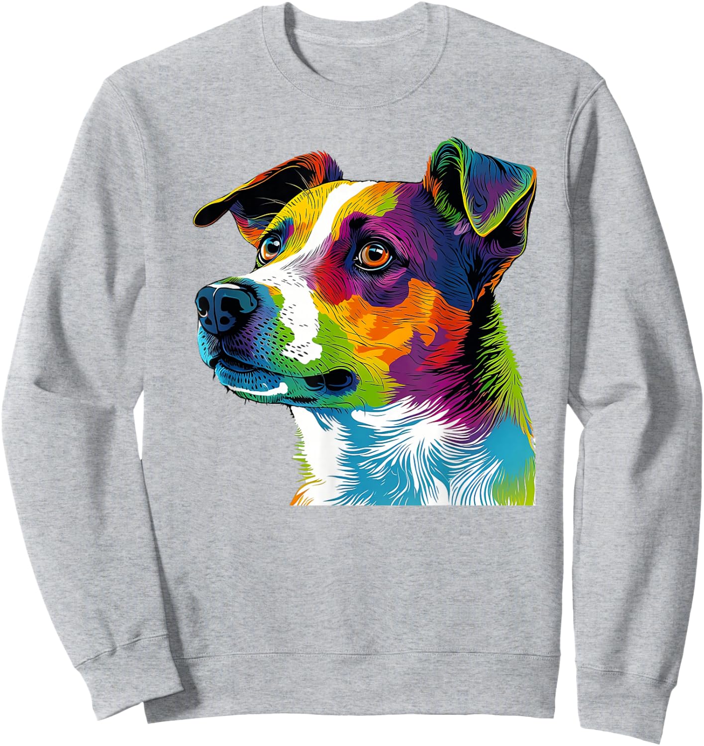 Cute Jack Russel Dog Colorful Jack Russel Mom Sweatshirt - Sweatshirt | Ash