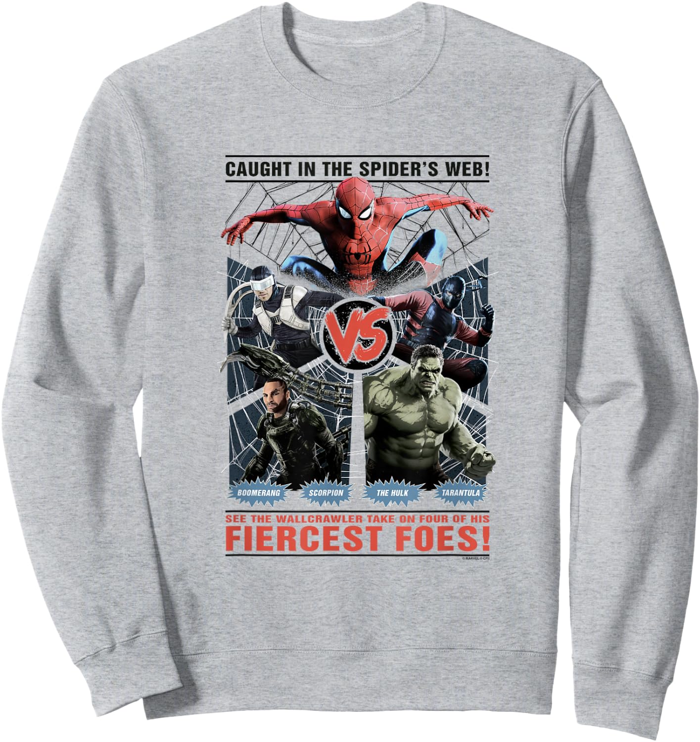 Marvel Spider-Man: New Day Spidey vs Fiercest Foes! Sweatshirt - Sweatshirt | Ash