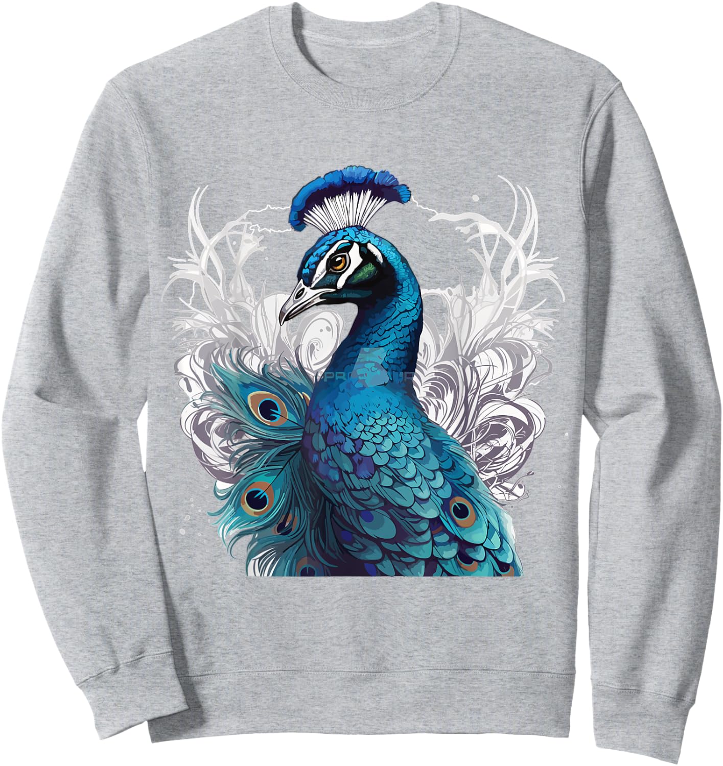 Peacock Feather Peahen Bird Animal Peacocks Lover Sweatshirt - Sweatshirt | Ash