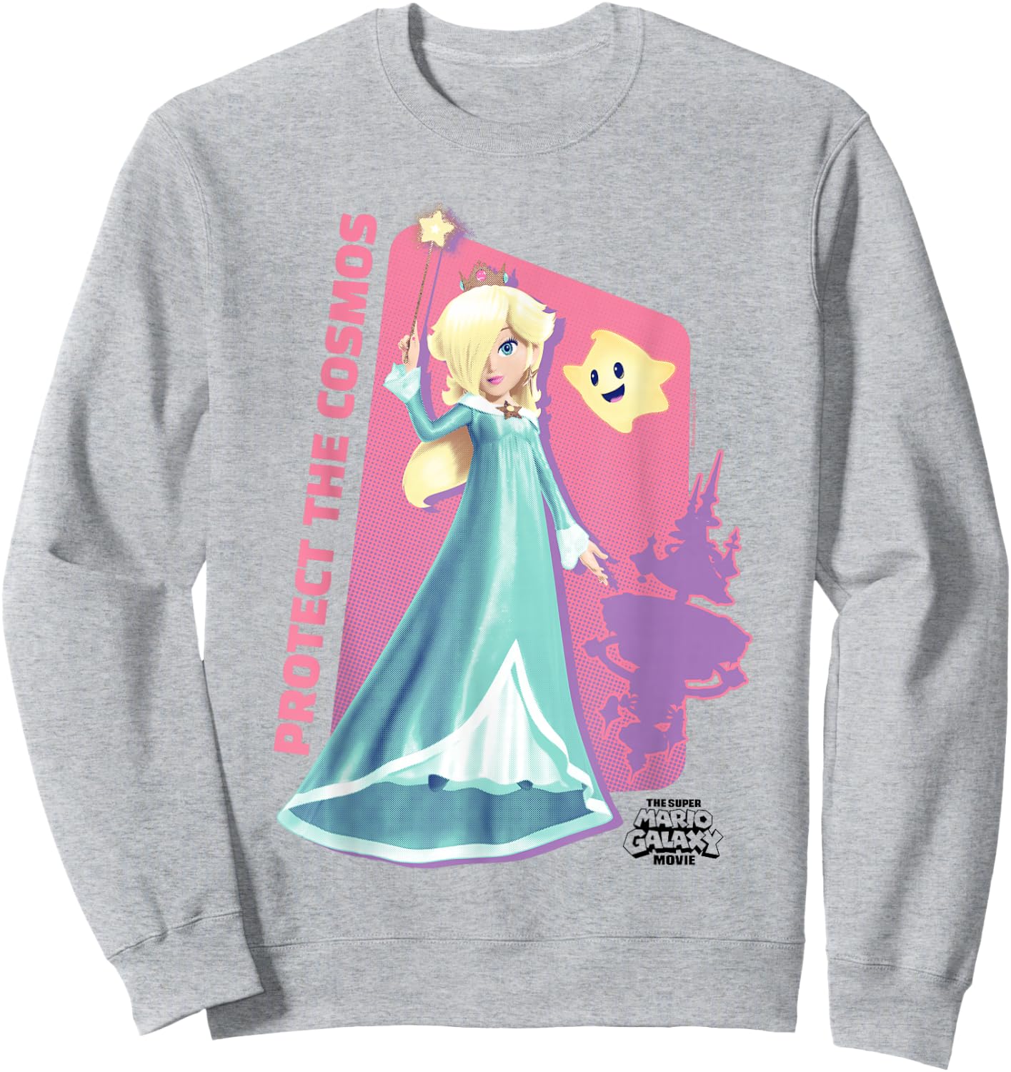 The Super Mario Galaxy Movie Rosalina Cosmos Wand Sweatshirt - Sweatshirt | Ash