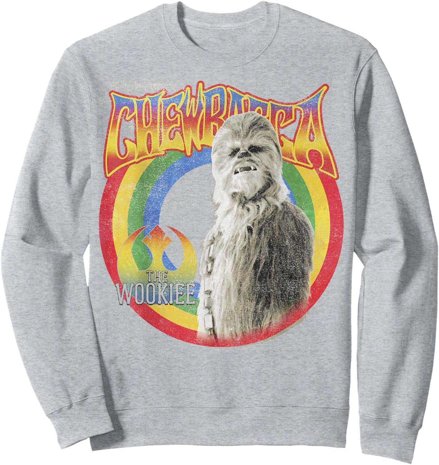 Star Wars Retro Rainbow Chewbacca The Wookiee Sweatshirt - Sweatshirt | Ash