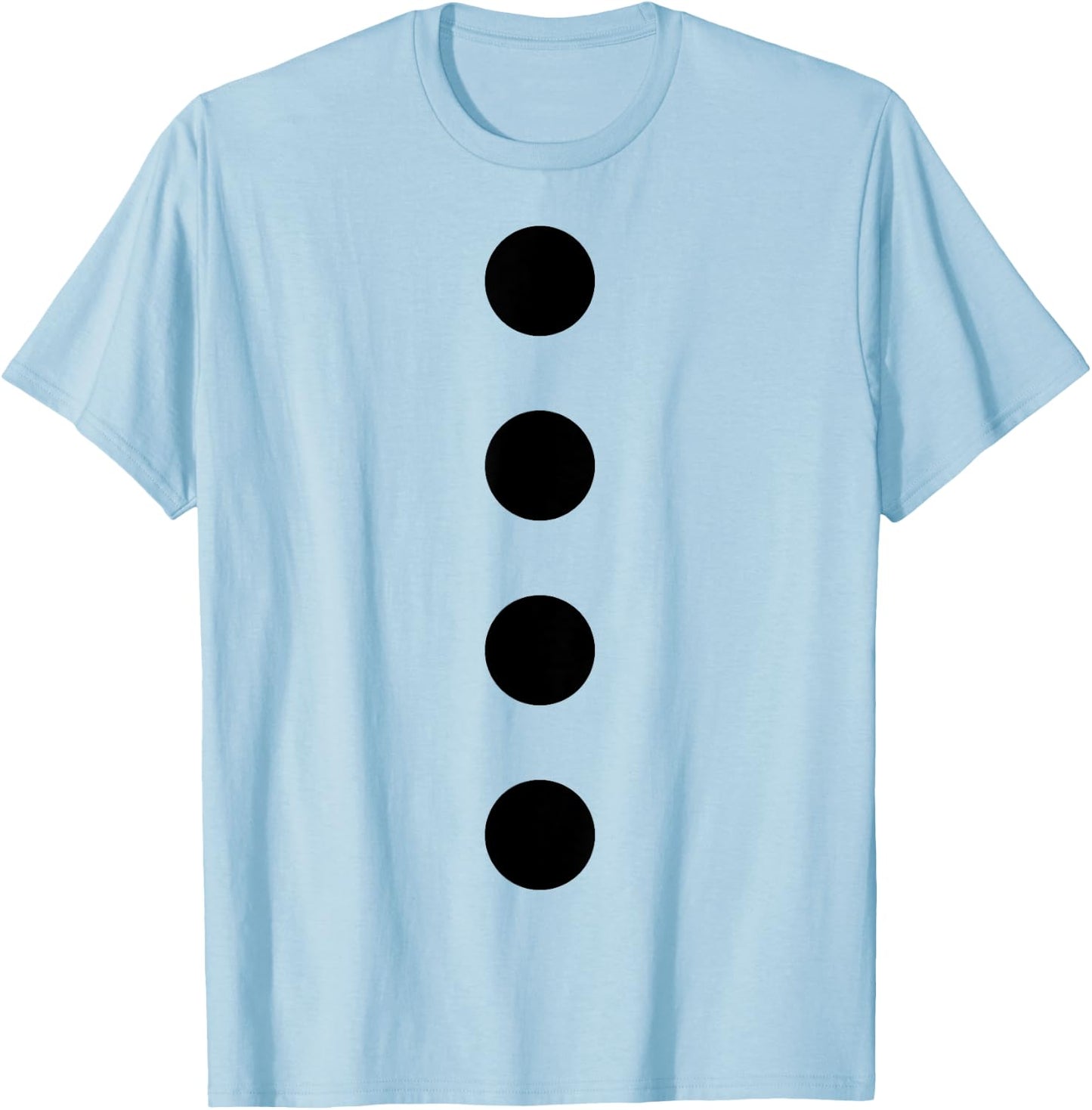 Snowman Costume Black Dots Stones Women Kids Men's T-Shirt - T-Shirt | Light Blue