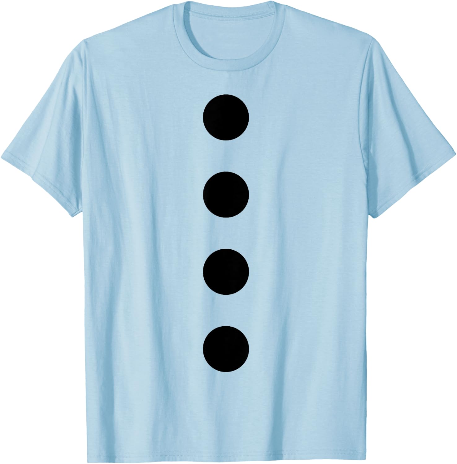 Snowman Costume Black Dots Stones Women Kids Men's T-Shirt - T-Shirt | Light Blue