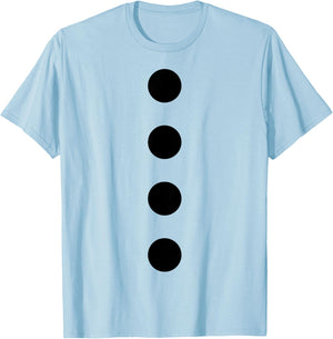 Snowman Costume Black Dots Stones Women Kids Men's T-Shirt - T-Shirt | Light Blue
