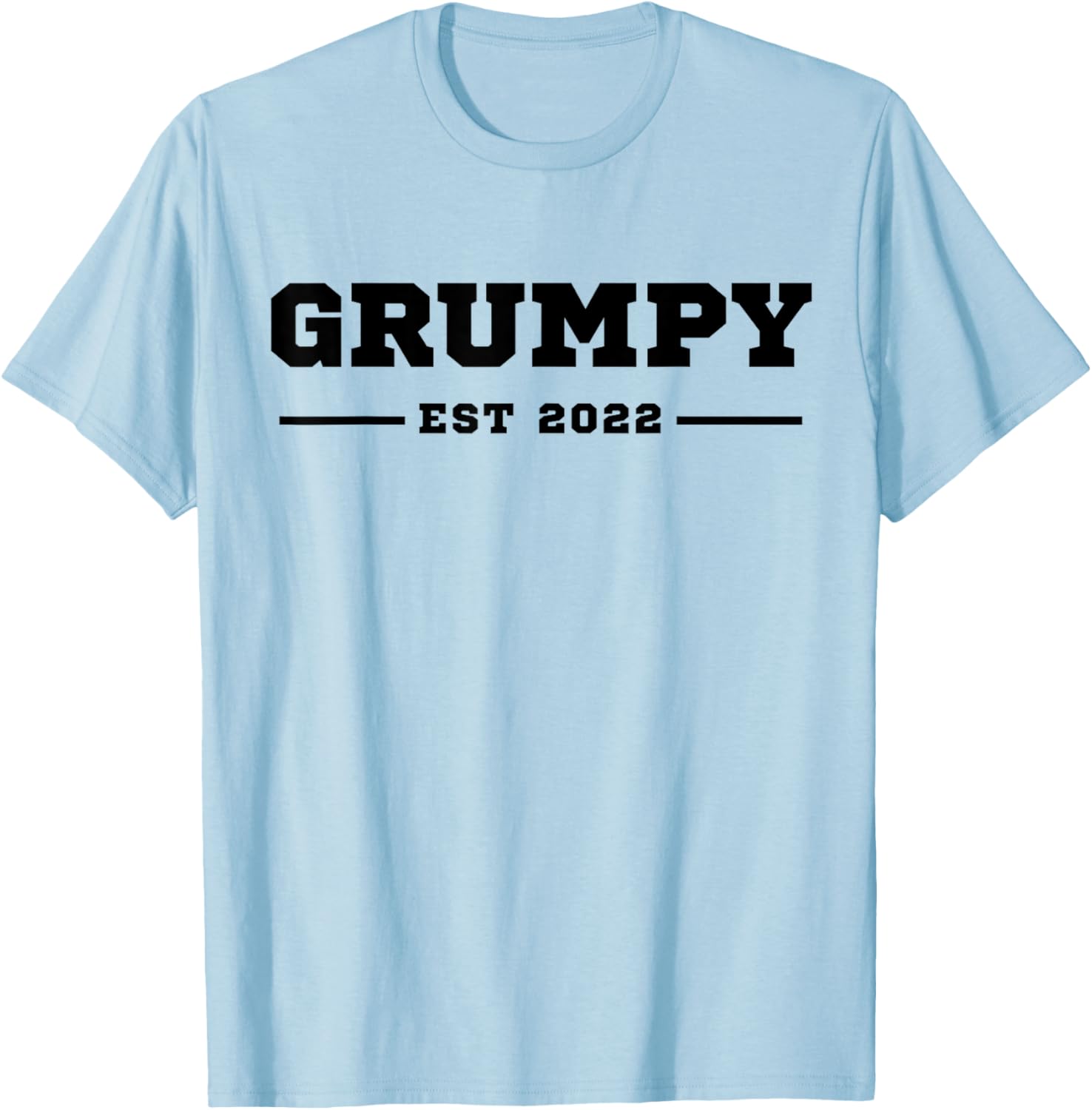 Funny Grandpa Soon To Be Grumpy Est 2022 New Grandpa T-Shirt - T-Shirt | Light Blue
