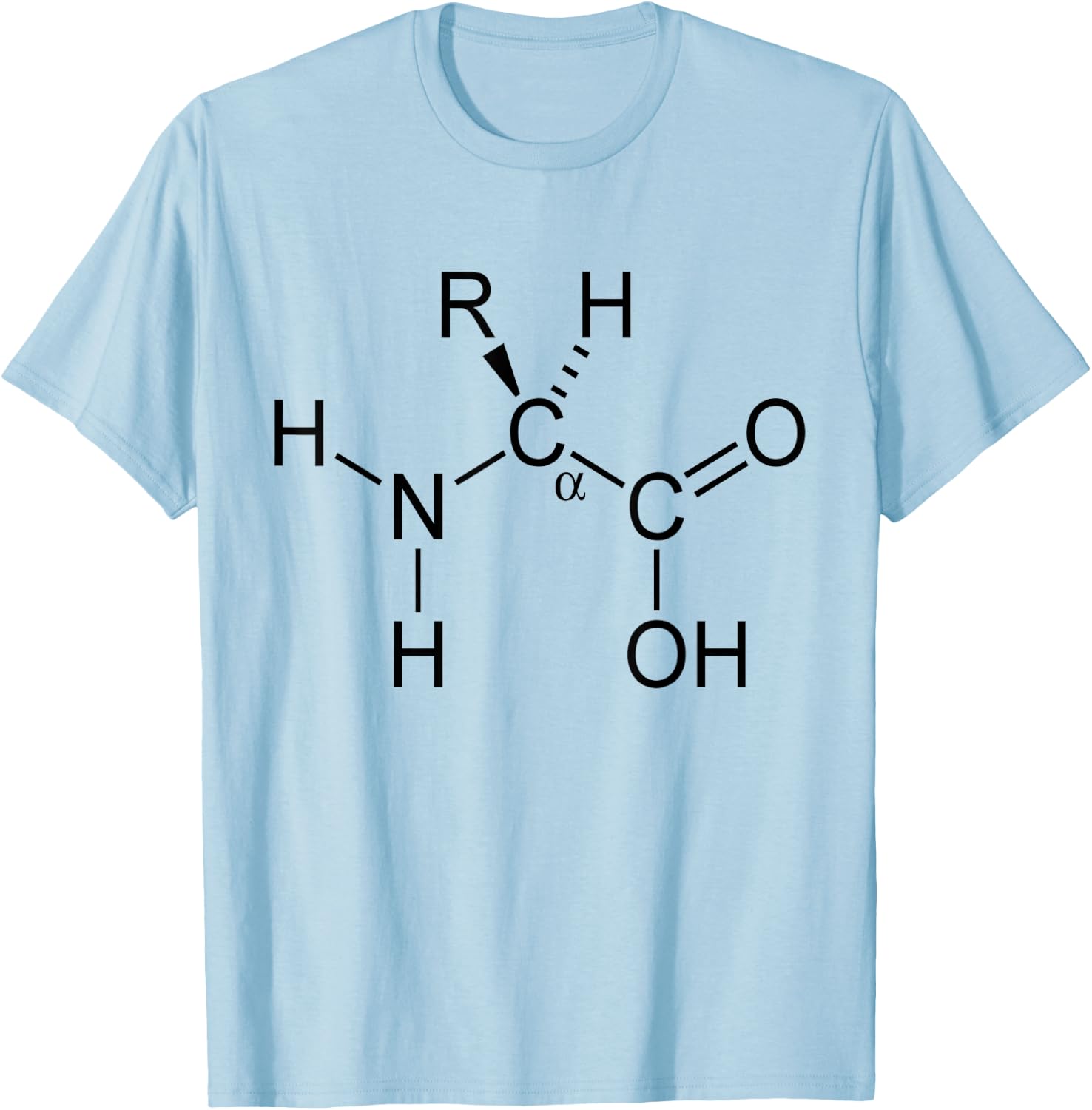 Alpha Amino Acid Biochemistry Muscle Protein Genetic T-Shirt - T-Shirt | Light Blue
