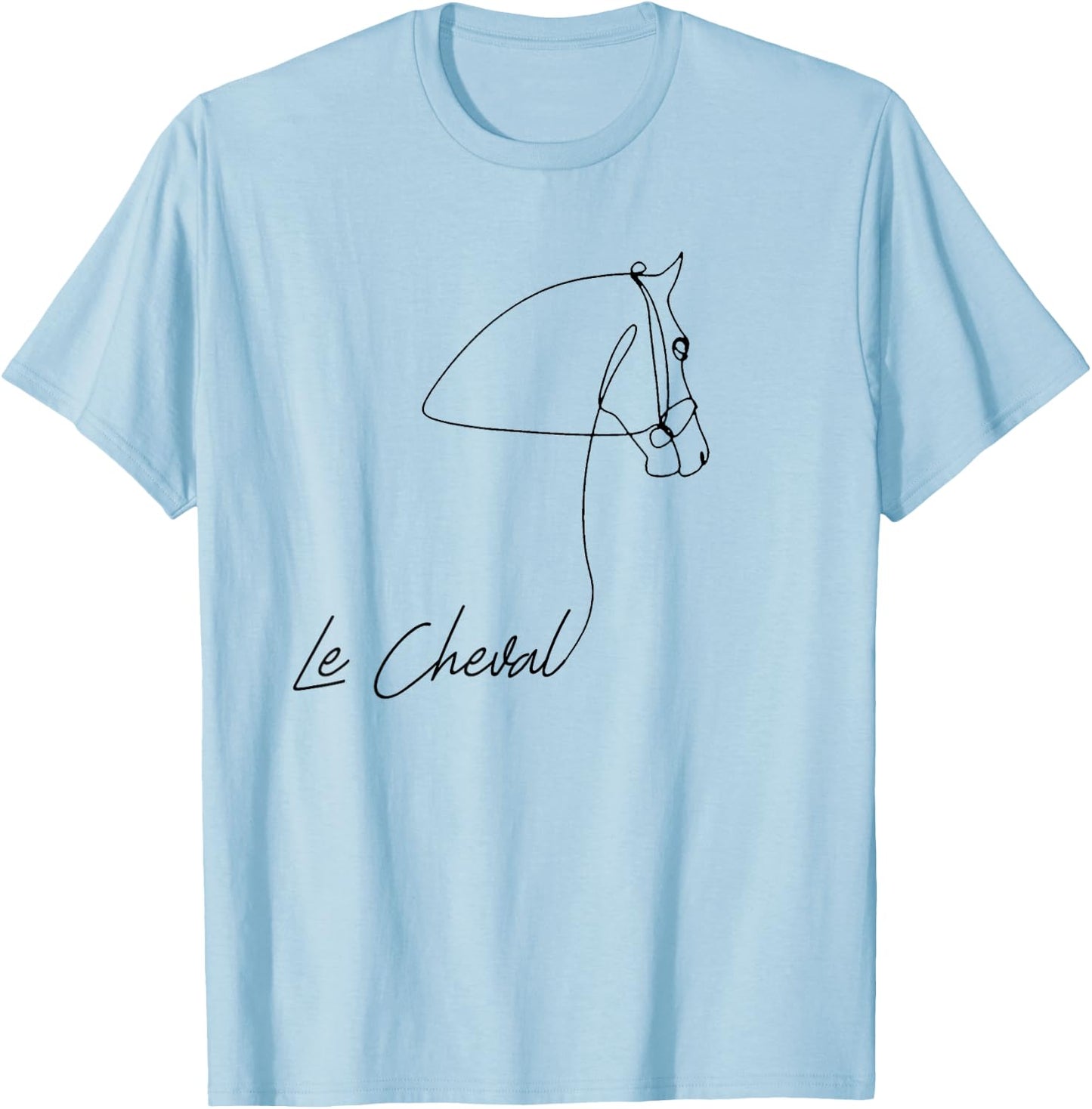 Horse Riding shirts with French words - Le Cheval T-Shirt - T-Shirt | Light Blue