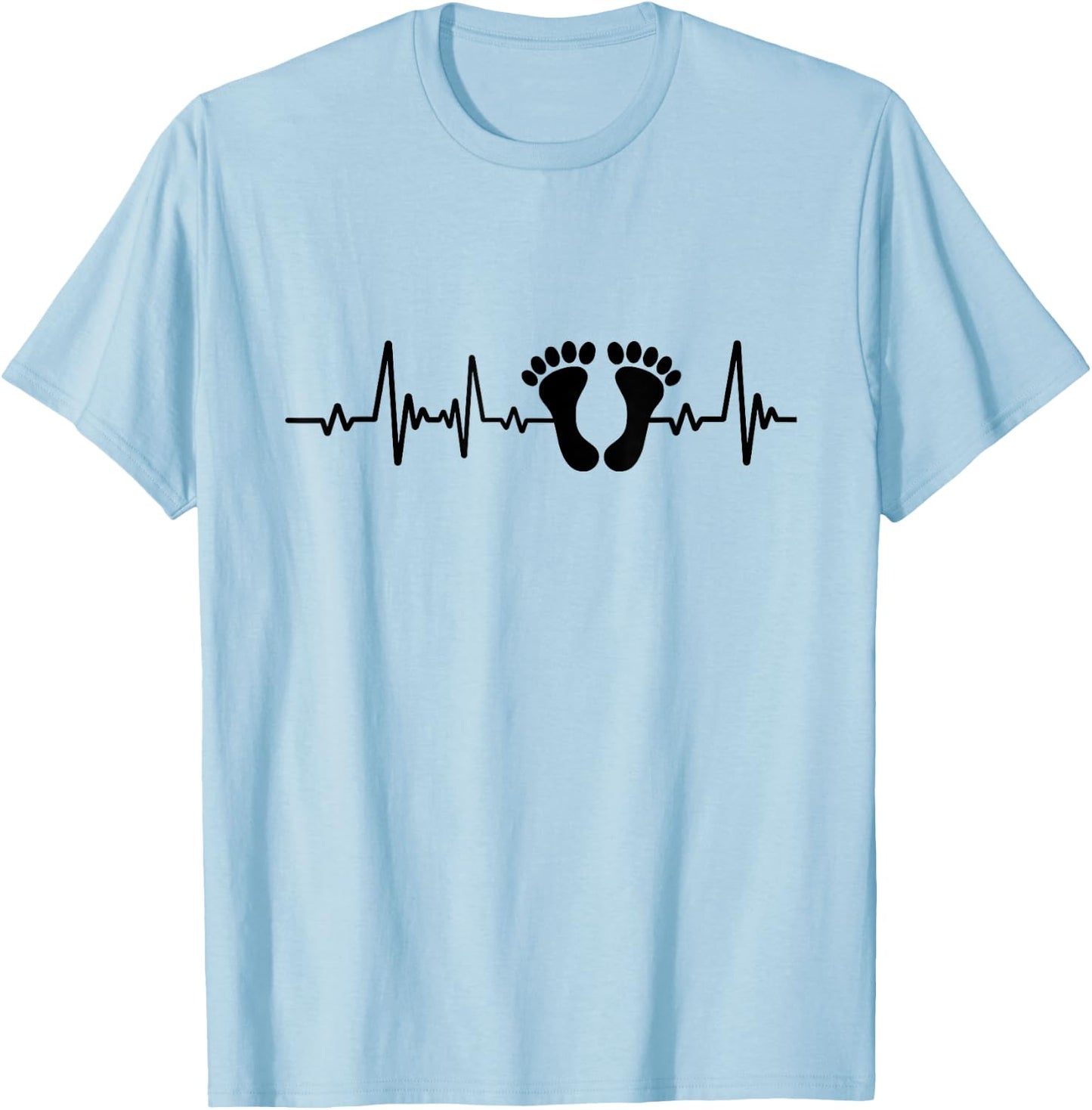 Gift Original Grandpa Granny Black Feet , grey, S T-Shirt - T-Shirt | Light Blue