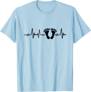 Gift Original Grandpa Granny Black Feet , grey, S T-Shirt - T-Shirt | Light Blue
