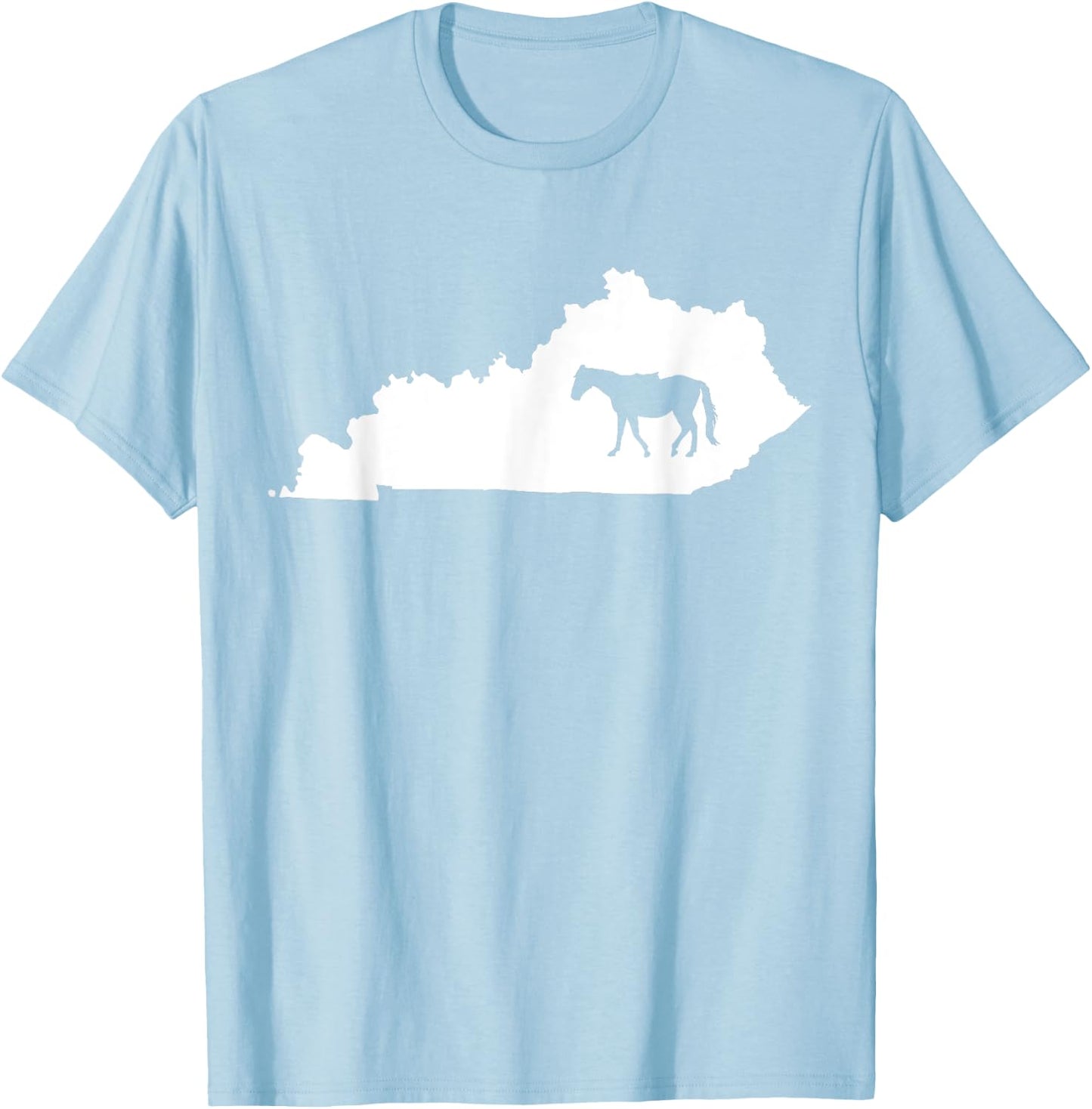 Kentucky Horse Map - Gift Men and Kids T-Shirt - T-Shirt | Light Blue