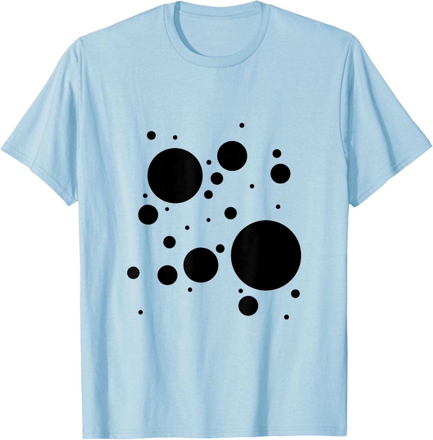 Happy Dot Day Fun Abstract Black White Polka Dot Dalmatian T-Shirt - T-Shirt | Light Blue
