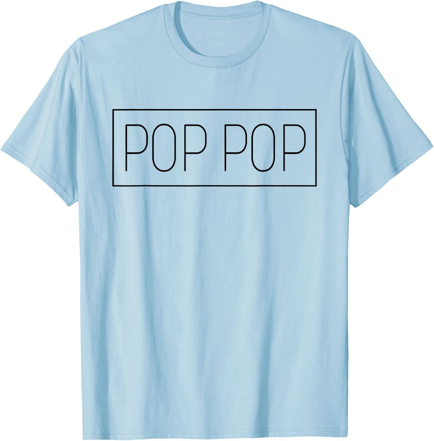 Retro Personalized Name Pop Pop Distressed Vintage T-Shirt - T-Shirt | Light Blue