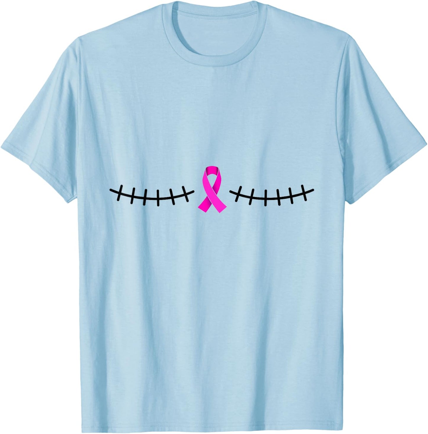 Double mastectomy scar breast cancer survivor T-Shirt - T-Shirt | Light Blue
