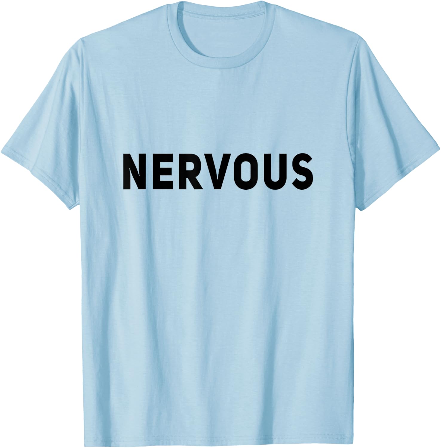 Anxious Surplus NERVOUS Dog Style Anxiety Shirt - Men's Yellow Small Classic Fit T-Shirt - T-Shirt | Light Blue